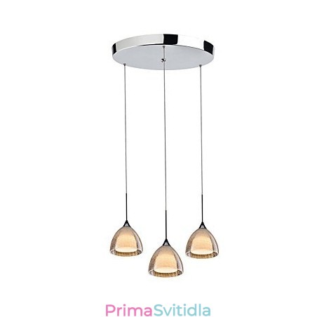 3 Světlý Dvouvrstvý přívěsek Island Light Crack Glass Leštěný chrom 3 Světlý Dvouvrstvý přívěsek Island Light Crack Glass Leštěný chrom