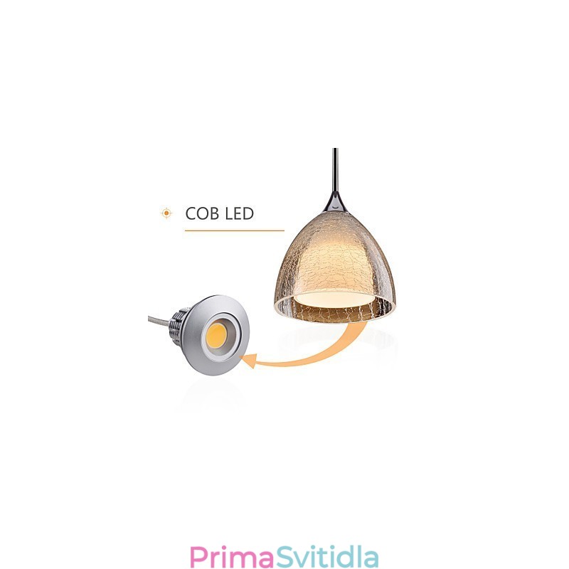 3 Světlý Dvouvrstvý přívěsek Island Light Crack Glass Leštěný chrom