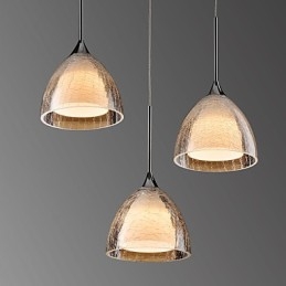 3 Světlý Dvouvrstvý přívěsek Island Light Crack Glass Leštěný chrom