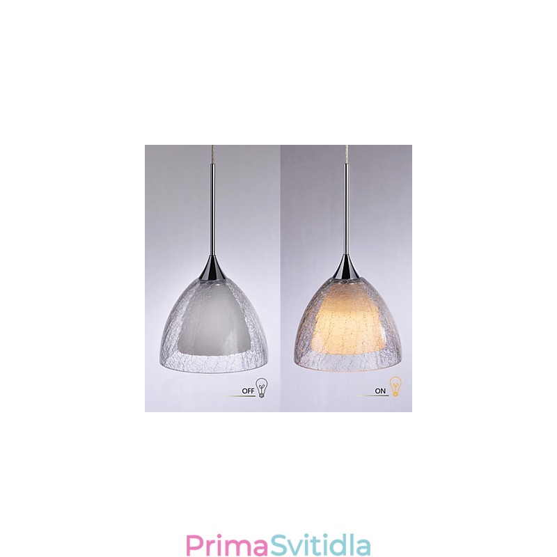 3 Světlý Dvouvrstvý přívěsek Island Light Crack Glass Leštěný chrom