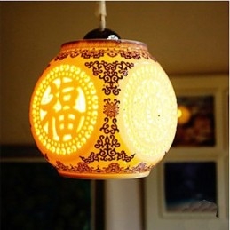 Retro keramická lampa Stairs Blue Single Head Lustr Creative