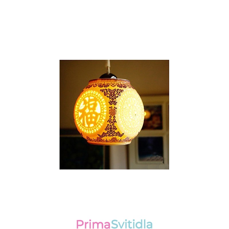 Retro keramická lampa Stairs Blue Single Head Lustr Creative