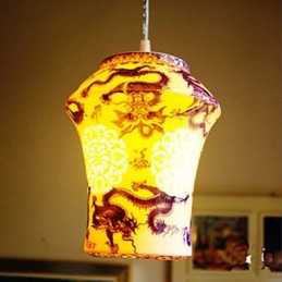 Retro keramická lampa Stairs Blue Single Head Lustr Creative