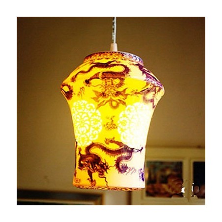 Retro keramická lampa Stairs Blue Single Head Lustr Creative Retro keramická lampa Stairs Blue Single Head Lustr Creative