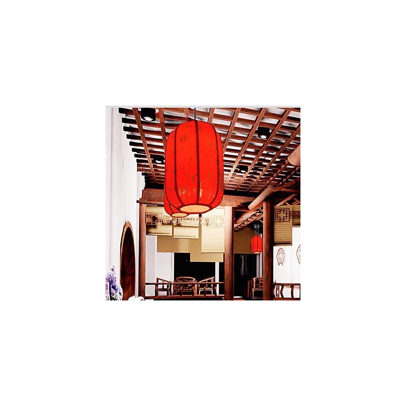 Archaize ovčí kůže červené lucerny Veranda Droplight Lamp Light
