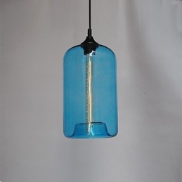 Designový přívěsek na láhev 1 světlo s průhledným stínidlem