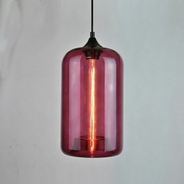 Designový přívěsek na láhev 1 světlo s průhledným stínidlem