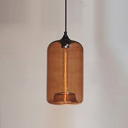 Designový přívěsek na láhev 1 světlo s průhledným stínidlem