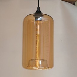 Designový přívěsek na láhev 1 světlo s průhledným stínidlem