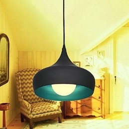 Moderní moderní retro mísa Mini styl malby závěsné světlo