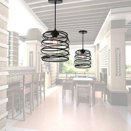 Rustikální Lodge Retro Venkovský Mini styl Malba Kovový přívěsek Light Garáž