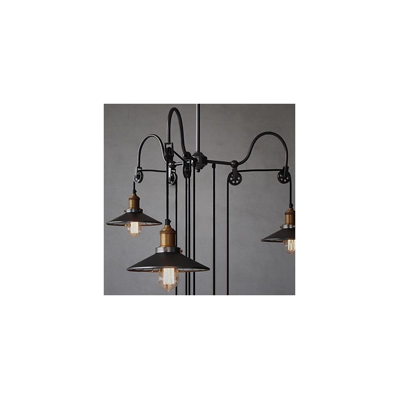 Vintage Country Mini Styl Malba Kovový lustr