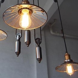 Vintage Country Mini Styl Malba Kovový lustr