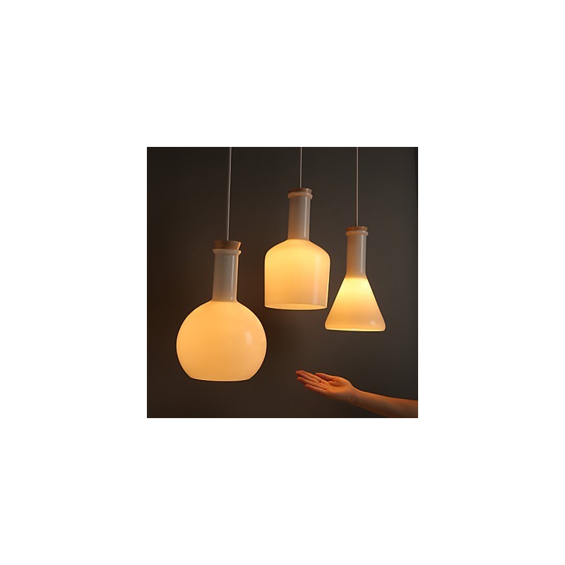 Současné a smluvní Creative Magic Bílé skleněné láhve Line Droplight