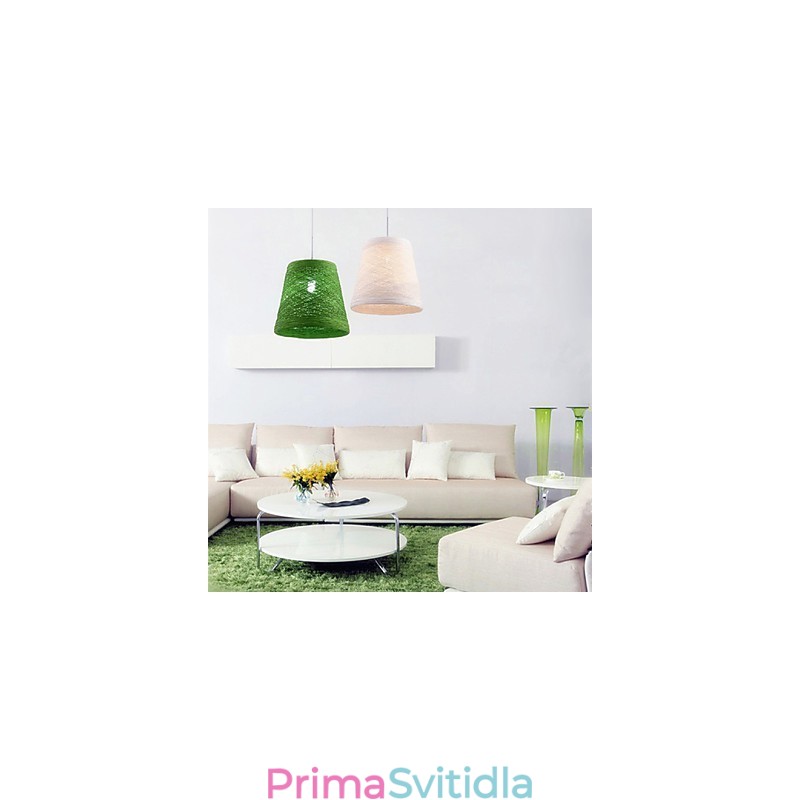 Moderní Rural Cany Art tkaná ratanová jednohlavá kapací lampa