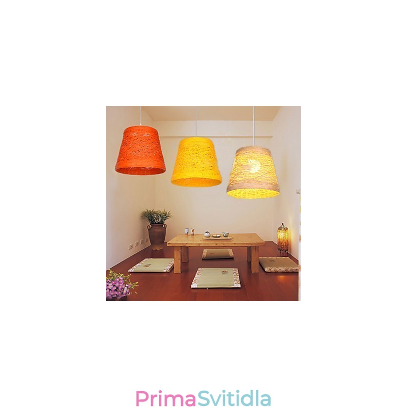 Moderní Rural Cany Art tkaná ratanová jednohlavá kapací lampa