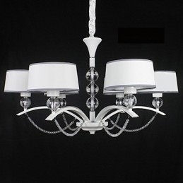 Moderní současný křišťálový chromový látkový lustr