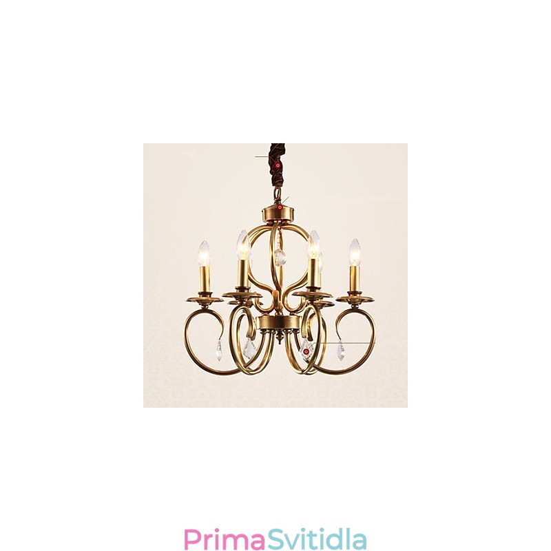 Lustrové závěsné světlo Mini styl tradiční klasický kov