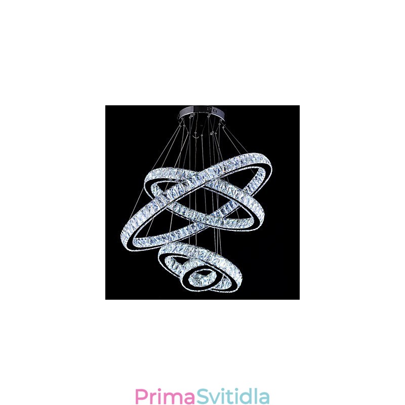 Křišťálové závěsné svítidlo Stropní lampa Lustrová svítidla se 4 kroužky