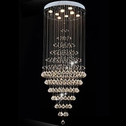 Moderní křišťálové osvětlení závěsné svítidlo Stropní svítidlo s 8 žárovkami H180CM