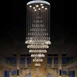 Moderní křišťálové osvětlení závěsné svítidlo Stropní svítidlo s 8 žárovkami H180CM