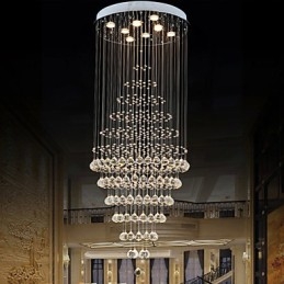 Moderní křišťálové osvětlení závěsné svítidlo Stropní svítidlo s 8 žárovkami H180CM