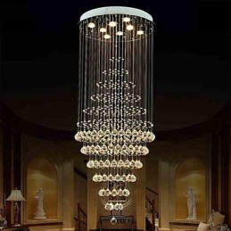Moderní křišťálové osvětlení závěsné svítidlo Stropní svítidlo s 8 žárovkami H180CM