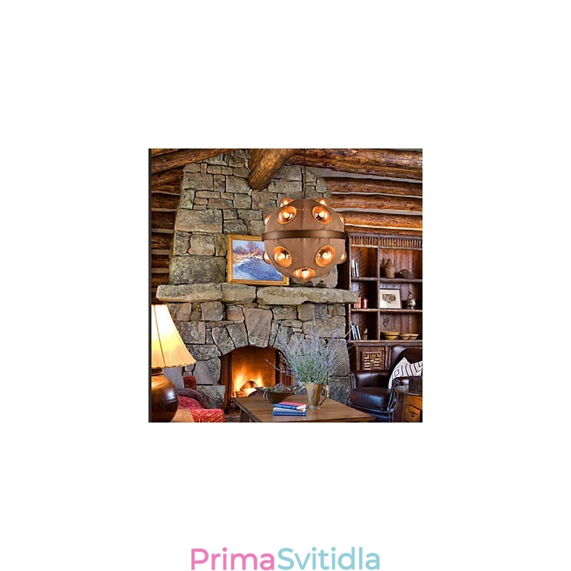 Venkovský obraz Kovový lustr Přívěsek LightBedroom