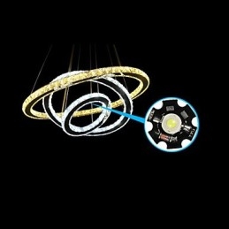 Křišťálové stropní závěsné lampy Lustrová svítidla s teplou a studenou bílou D406080cm