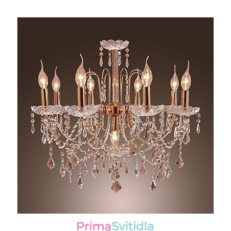 Elegantní křišťálový lustr s 9 světly Elegantní křišťálový lustr s 9 světly