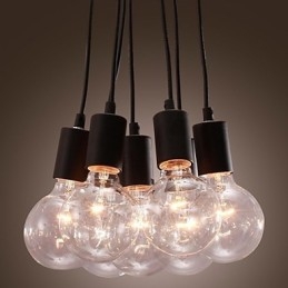 Moderní domácí 7hlavé světlo Edison Bulb Light Loft Skleněná koule závěsné světlo