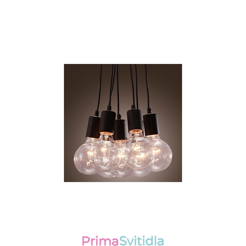Moderní domácí 7hlavé světlo Edison Bulb Light Loft Skleněná koule závěsné světlo