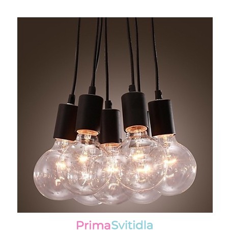 Moderní domácí 7hlavé světlo Edison Bulb Light Loft Skleněná koule závěsné světlo