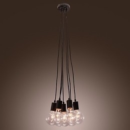 Moderní domácí 7hlavé světlo Edison Bulb Light Loft Skleněná koule závěsné světlo