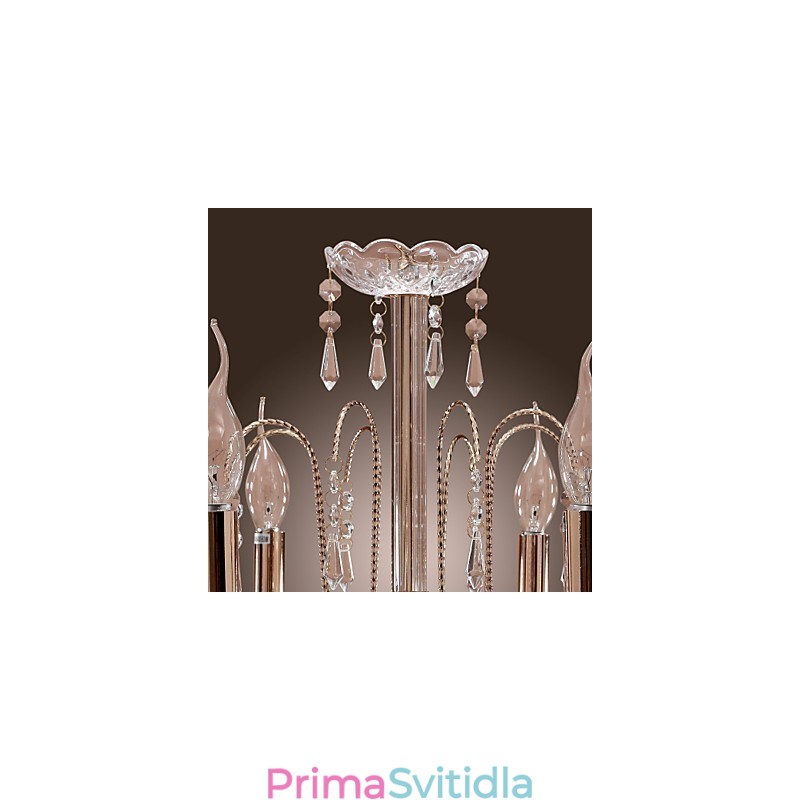 Elegantní křišťálový lustr s 9 světly