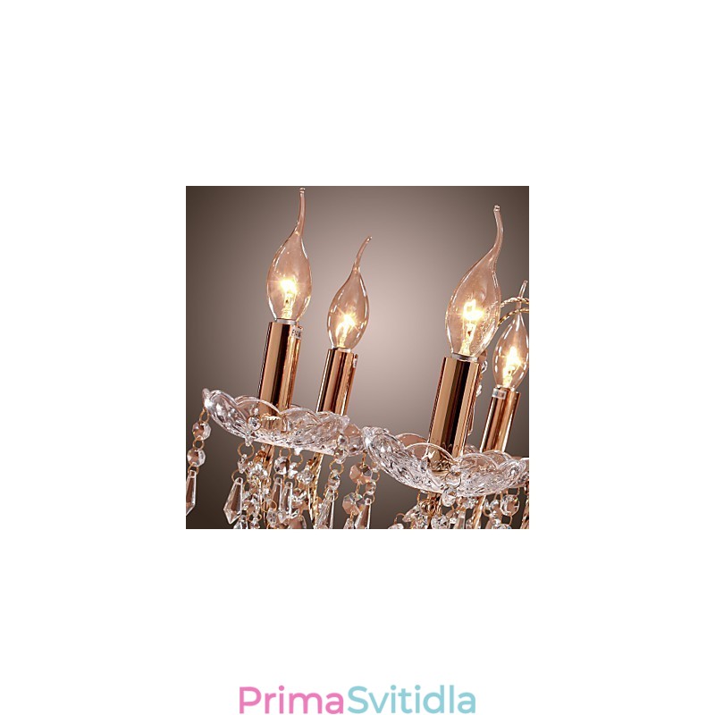 Elegantní křišťálový lustr s 9 světly