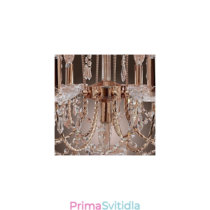 Elegantní křišťálový lustr s 9 světly