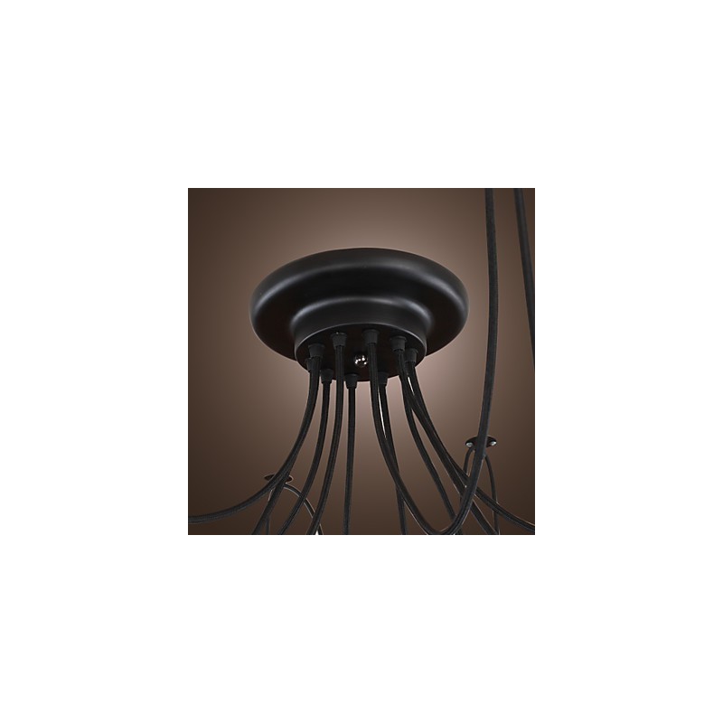 Lustr Vintage Design Žárovky zahrnuty Living 10 světel Závěsné světlo