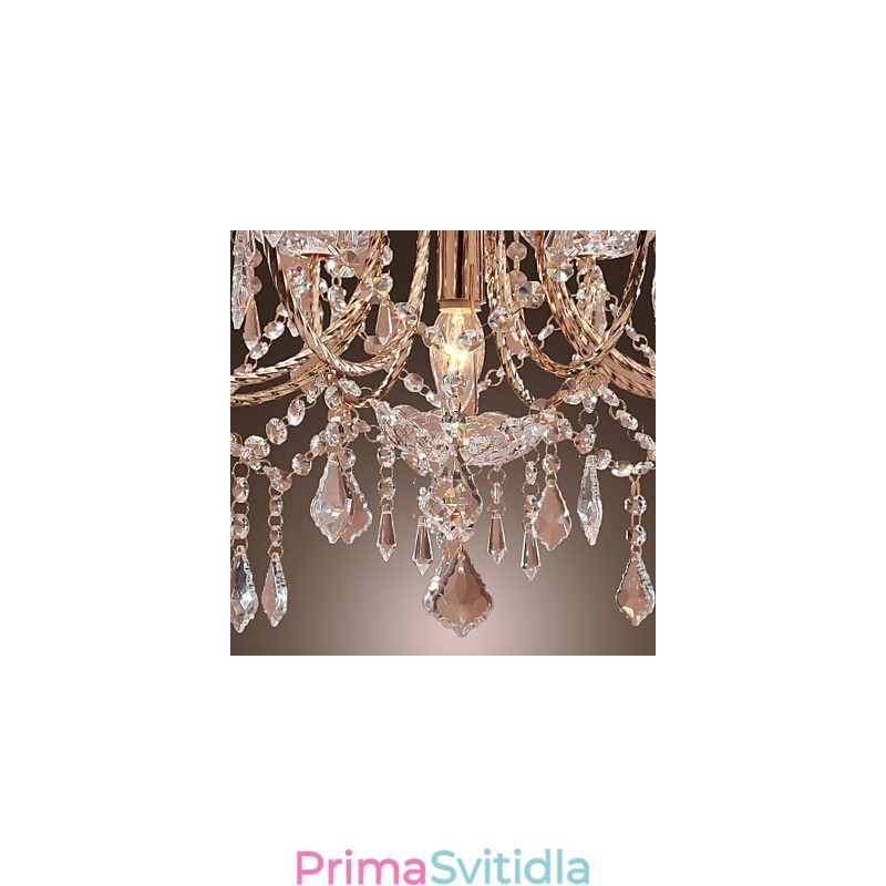 Elegantní křišťálový lustr s 9 světly