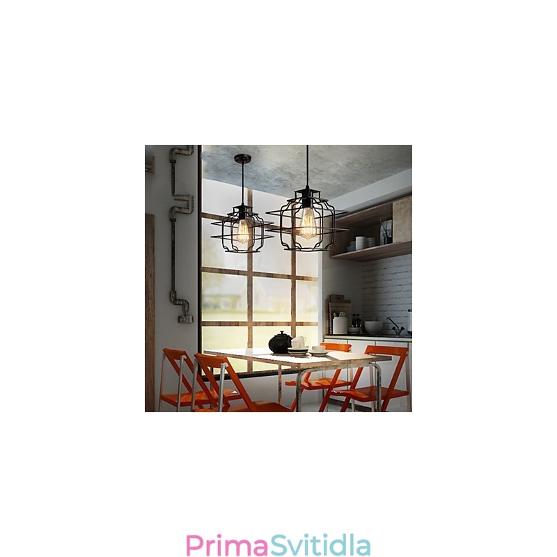 Retro designérské kovové závěsné světlo
