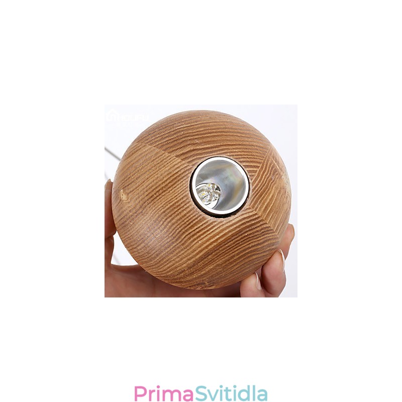 Závěsná svítidla Mini Style Lucerna Dřevo Bambus