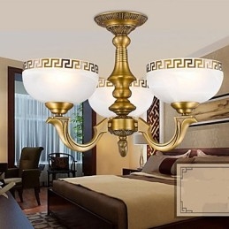 Celoměděná lampa Marble Dining Originální moderní měděný lustr