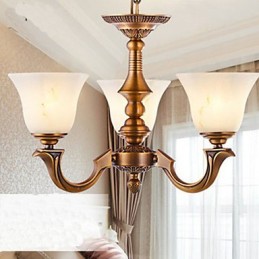 Lustr v evropském stylu Plně měděná lampa Mramorové lampy