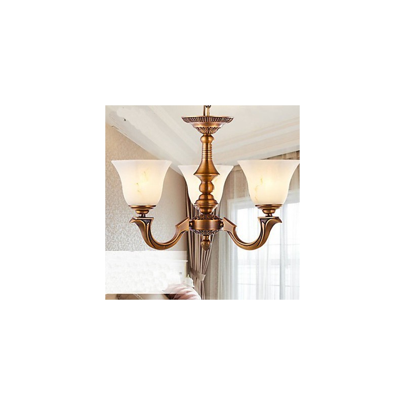 Lustr v evropském stylu Plně měděná lampa Mramorové lampy