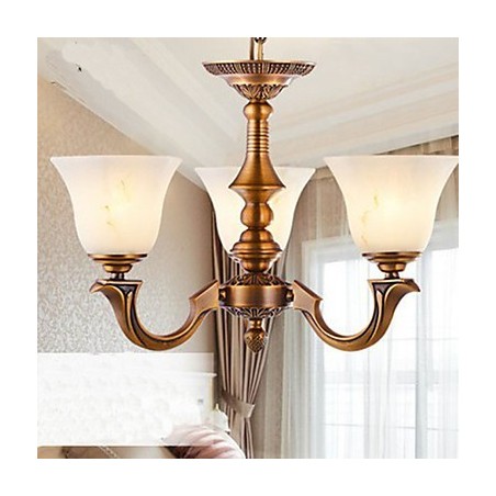 Lustr v evropském stylu Plně měděná lampa Mramorové lampy Lustr v evropském stylu Plně měděná lampa Mramorové lampy
