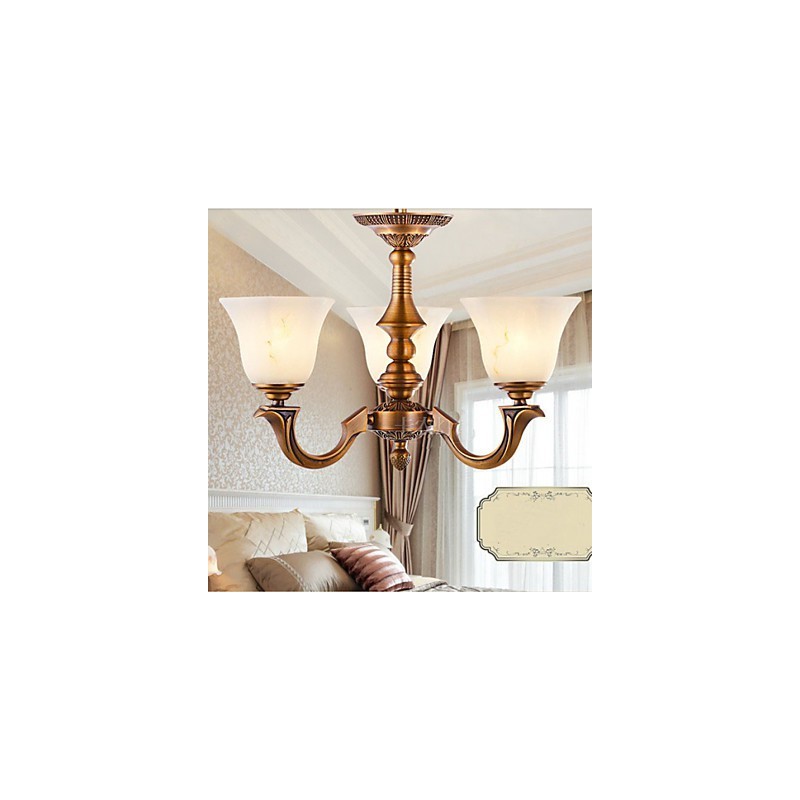Lustr v evropském stylu Plně měděná lampa Mramorové lampy
