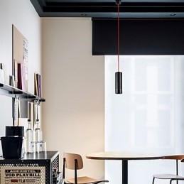 1 Light Mini Závěsné světlo Černé eloxované hliníkem