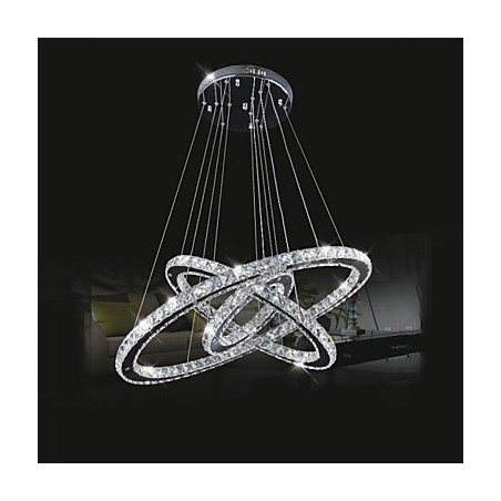 Stmívatelné kruhové závěsné lustrové svítidlo s K9 Crystal Warm a Cool White s dálkovým ovládáním Stmívatelné kruhové závěsné lustrové svítidlo s K9 Crystal Warm a Cool White s dálkovým ovládáním