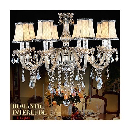 Velký křišťálový lustr 8ramenný luxusní křišťálový lehký módní lustr Crystal light Velký křišťálový lustr 8ramenný luxusní křišťálový lehký módní lustr Crystal light