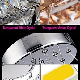 Závěsné osvětlení Lustr Světlo Transparentní NEBO Jantarové K9 Crystal Double Stropní svítidla ve tvaru srdce